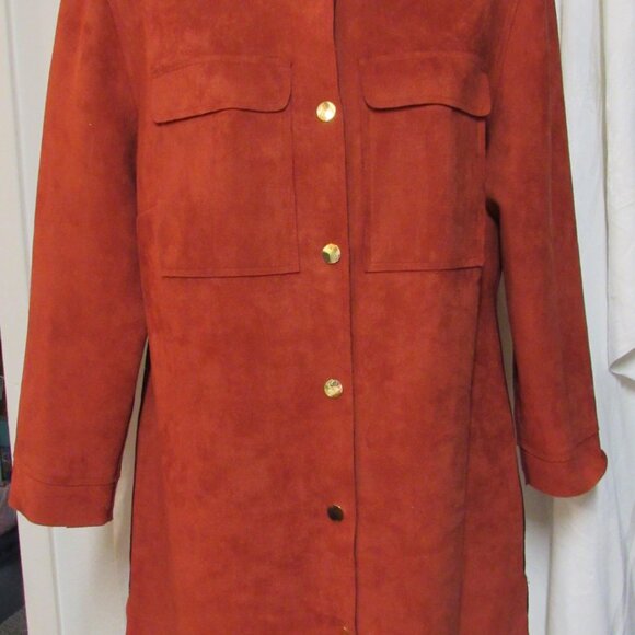 Chico's Orange Shirt/Jacket Size 0 4/6 - Picture 2 of 5